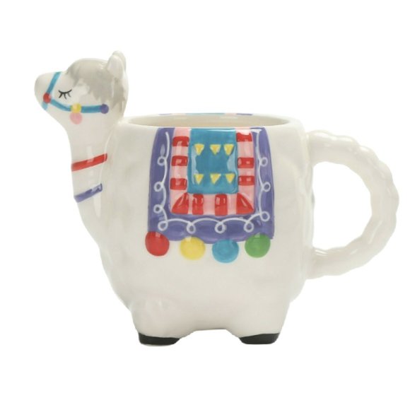 Earthenware Llama Figural Coffee Mug - Picture 4 of 4